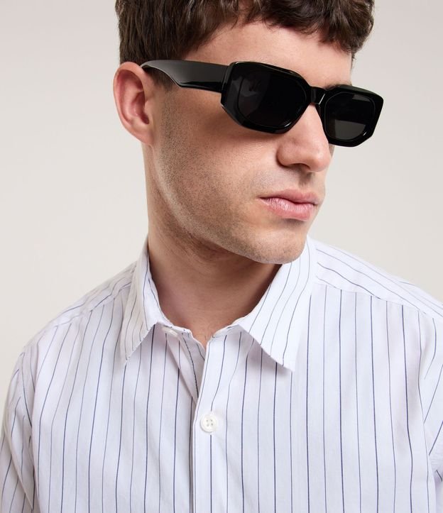 Camisa en Algodón con Rayas y Bolsillo 7