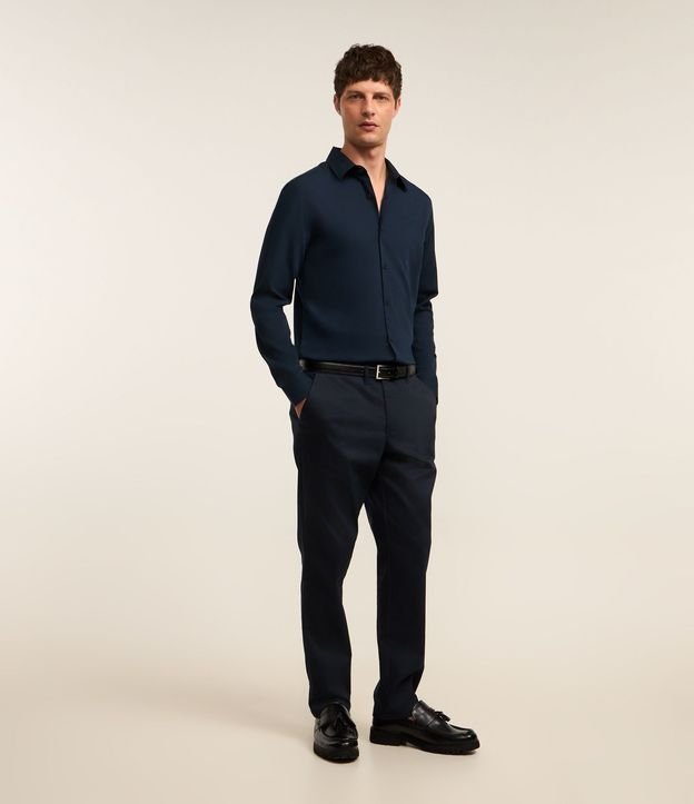 Camisa Slim en Tejido de Bambú Básica 3