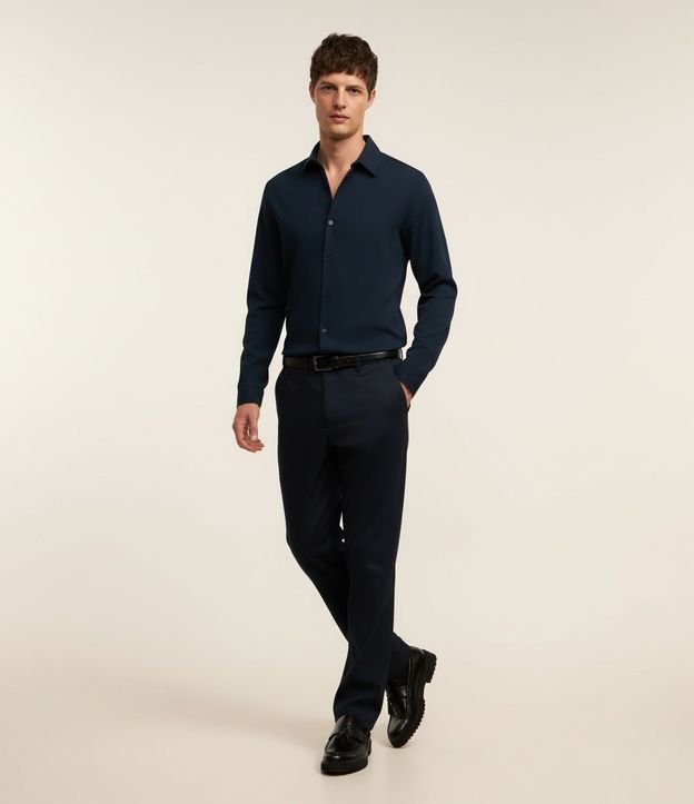 Camisa Slim en Tejido de Bambú Básica 7