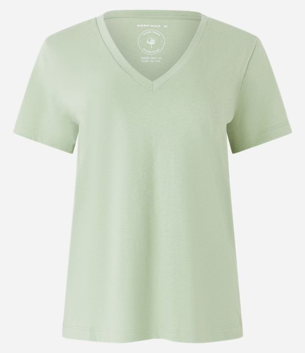 Blusa Básica en Algodón con Escote V 7