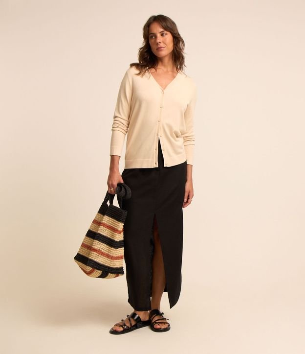 Cardigan en Viscosa con Cierre en Botones 3