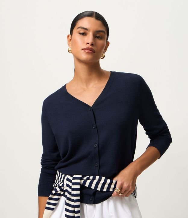 Cardigan en Viscosa con Cierre en Botones 1