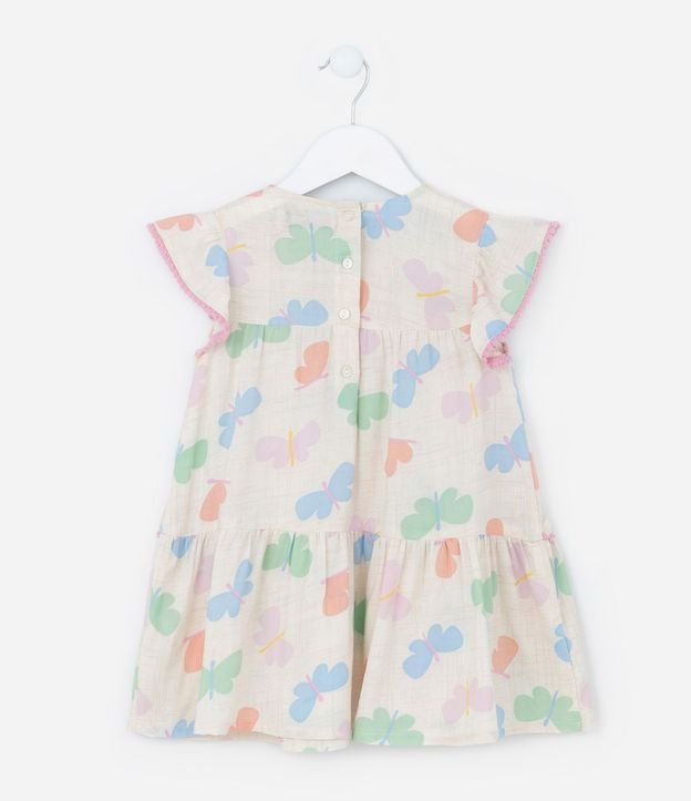 Vestido Marias Infantil con Estampa de Mariposas - Talle 1 A 5 años 2