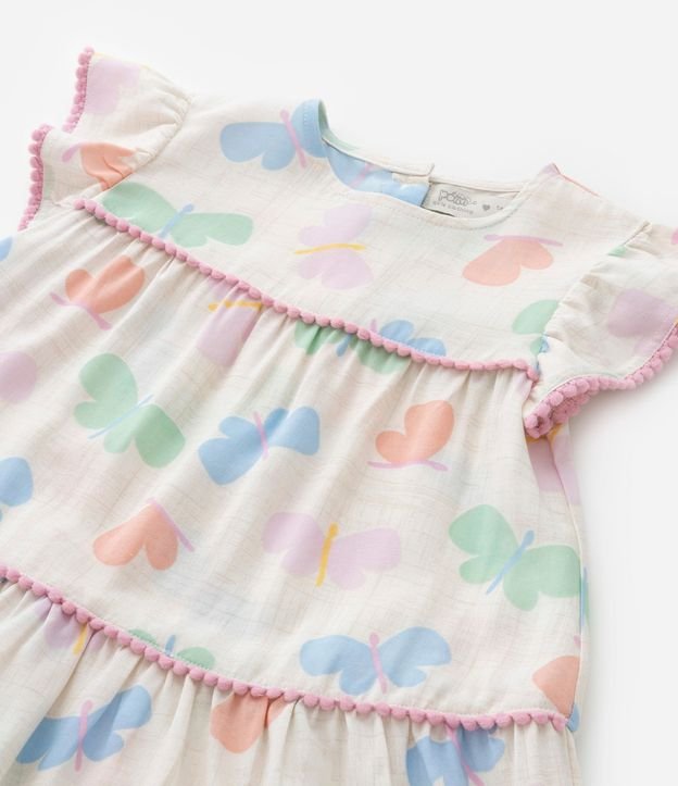 Vestido Marias Infantil con Estampa de Mariposas - Talle 1 A 5 años 6
