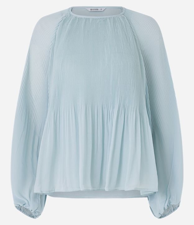 Blusa en Crepé con Textura Plegada