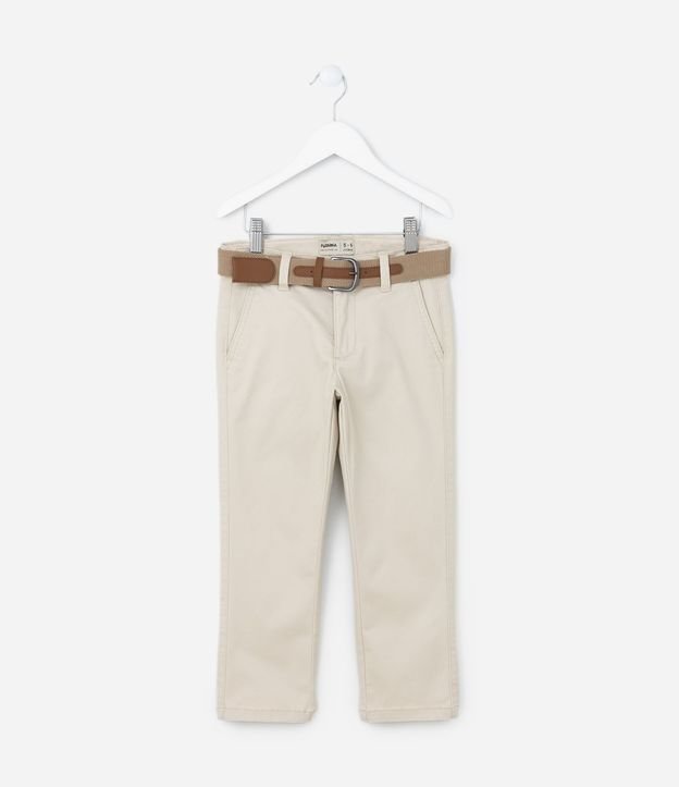 Pantalón Infantil en Sarga con Cinturón - Talle 5 a 14 años 3