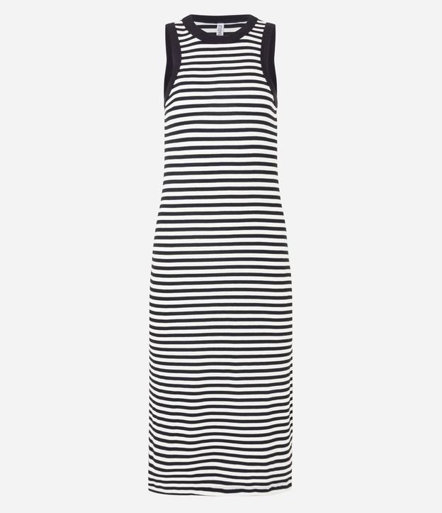 Vestido Midi en Rib Rayada 8
