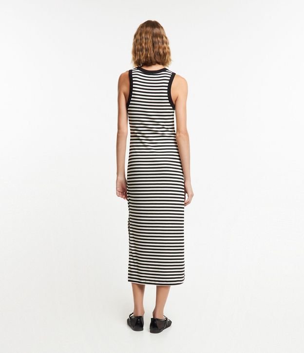 Vestido Midi en Rib Rayada 5