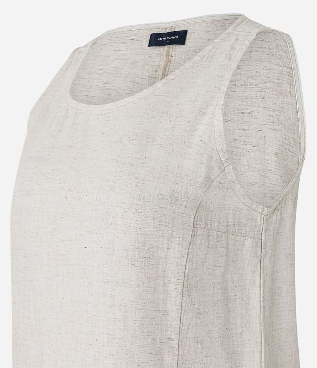Blusa Musculosa en Sarga con Efecto Lino 7
