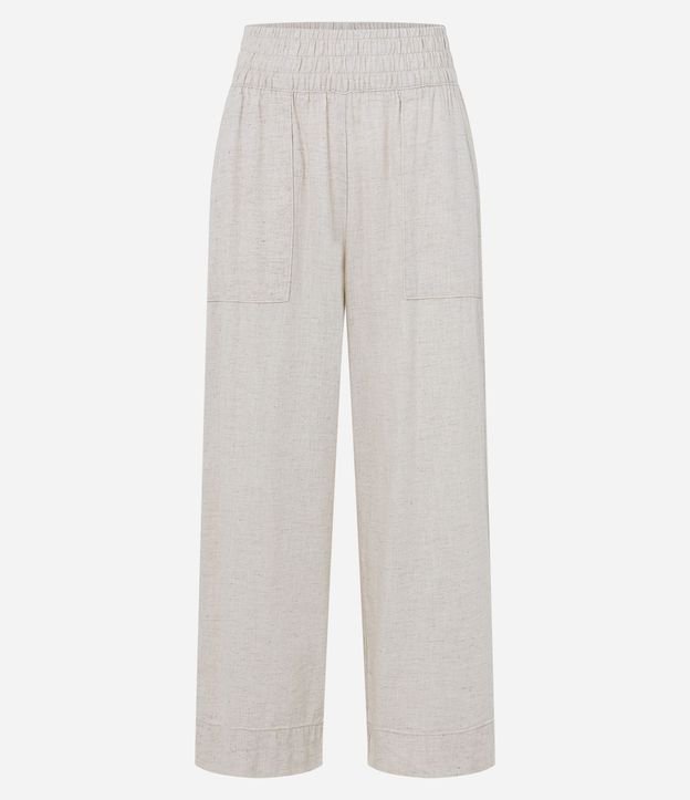 Pantalón Pantacourt en Sarga con Efecto Lino 6