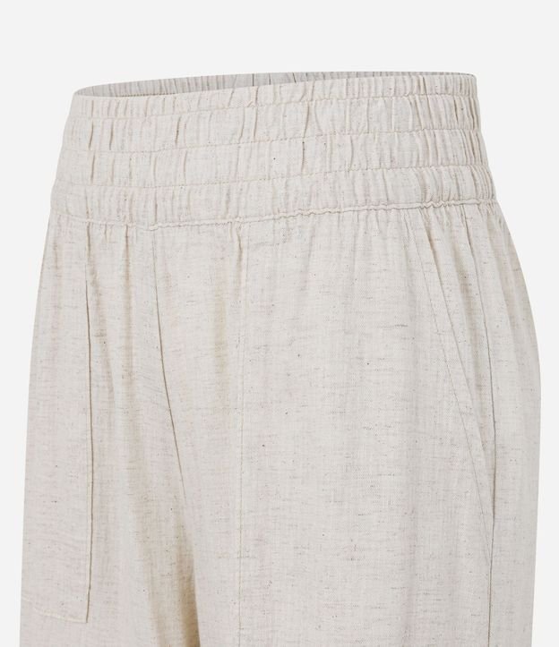 Pantalón Pantacourt en Sarga con Efecto Lino 7