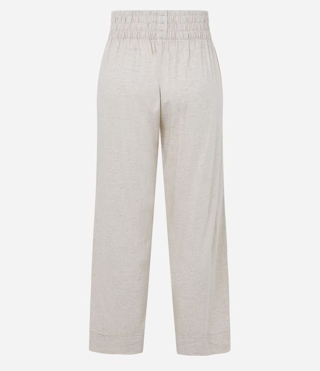 Pantalón Pantacourt en Sarga con Efecto Lino 8