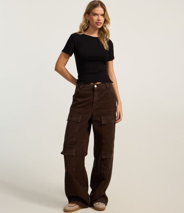 Blusa en Viscosa Texturizada con Bajo Ondulado 2