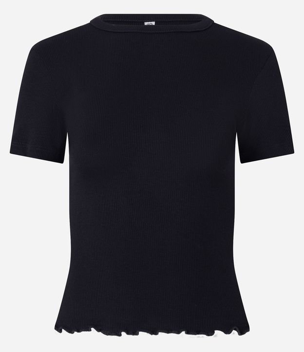 Blusa en Viscosa Texturizada con Bajo Ondulado