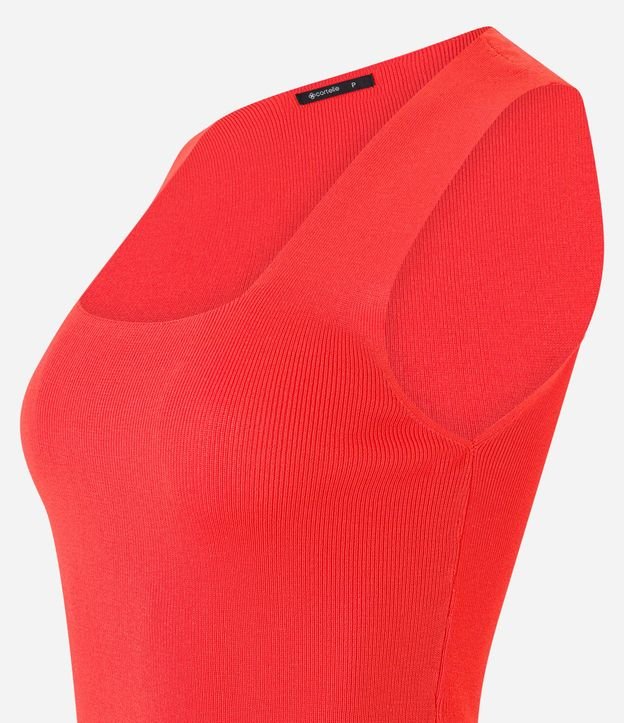 Blusa Cropped en Punto con Escote Cuadrado 7