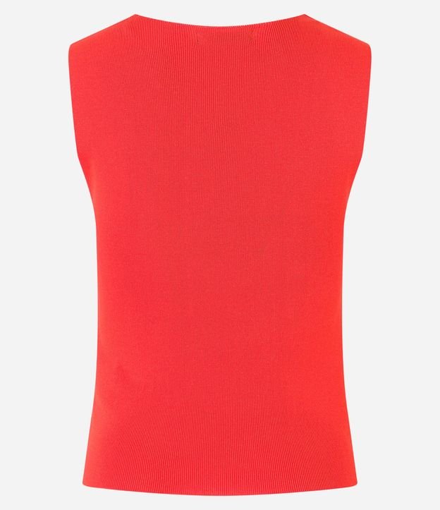 Blusa Cropped en Punto con Escote Cuadrado 8