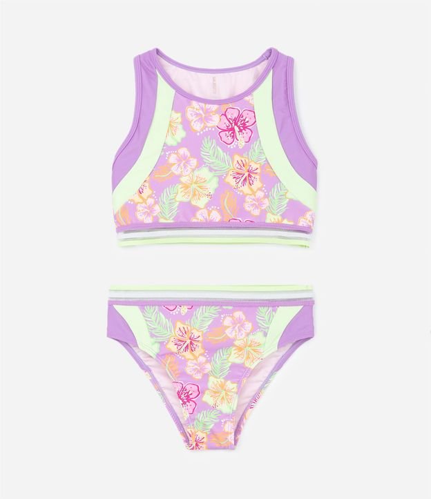 Bikini Infantil con Estampa Floral - Talle 5 a 14 años 1