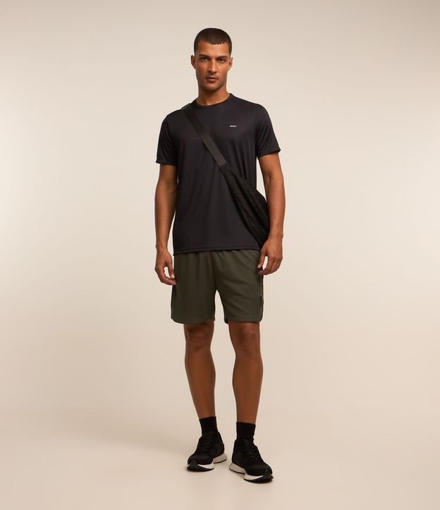 Bermuda Deportiva Texturizada con Cintura Elástica y Bolsillos con Cremallera