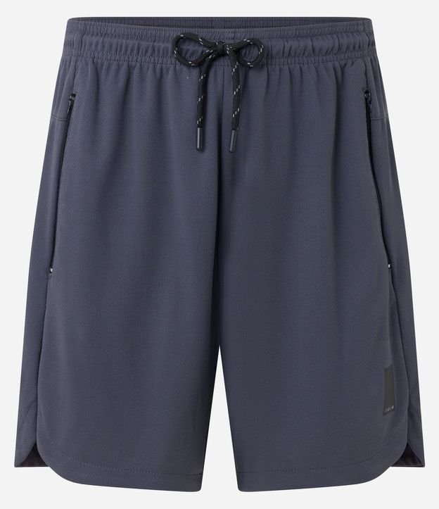 Bermuda Deportiva Texturizada con Cintura Elástica y Bolsillos con Cremallera 5