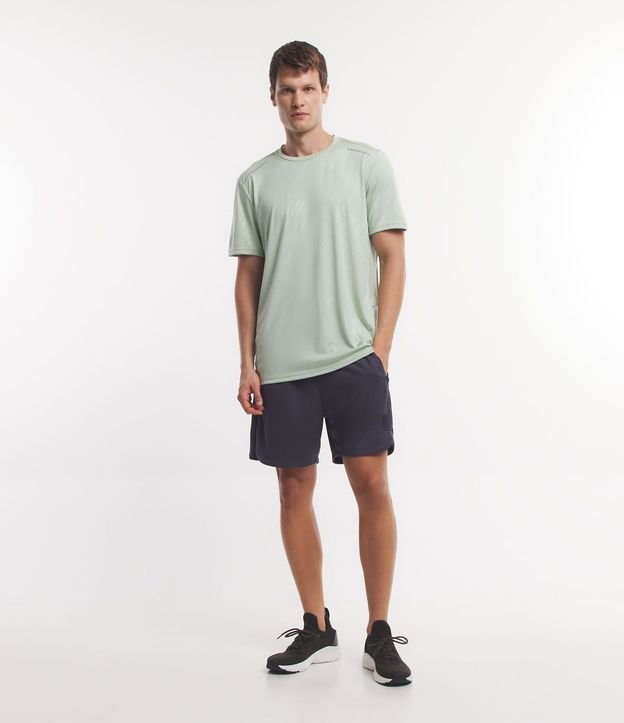 Bermuda Deportiva Texturizada con Cintura Elástica y Bolsillos con Cremallera 1
