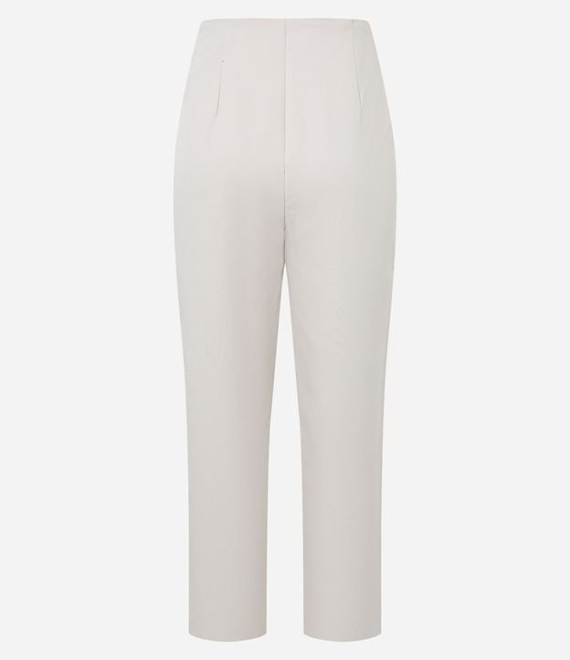 Pantalón Carrot Sastrería con Tiro Alto y Botón Contrastante 5