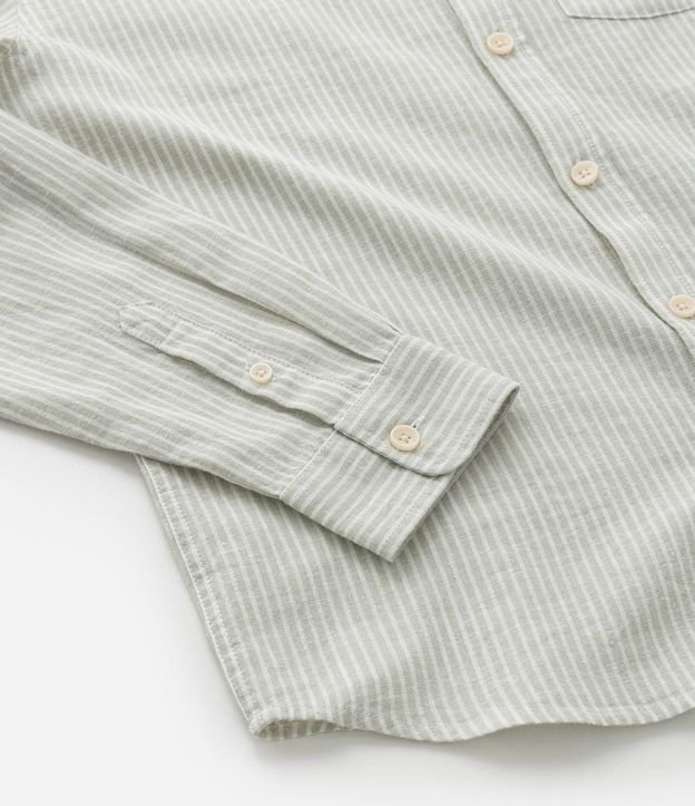 Camisa Infantil con Lino Rayada - Talle 5 a 14 años 4