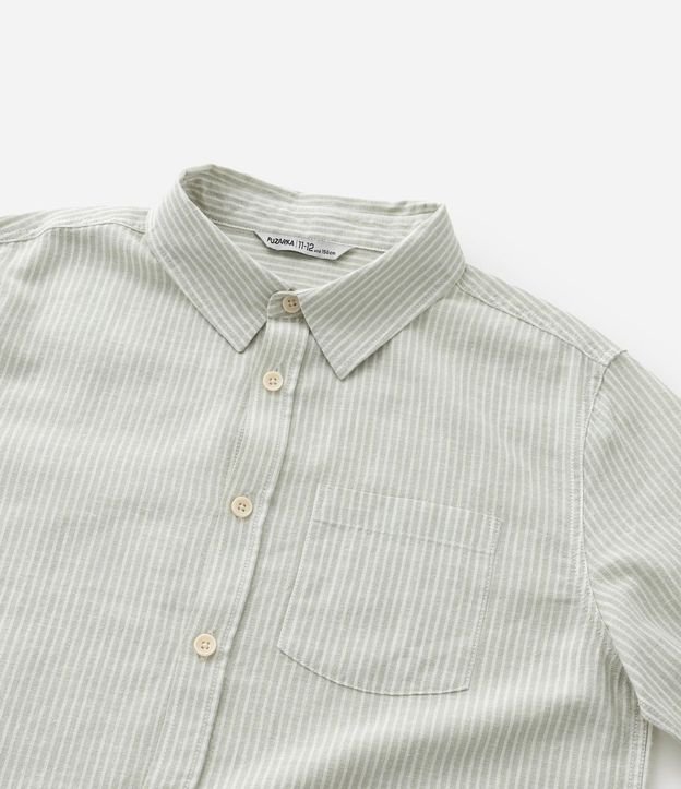 Camisa Infantil con Lino Rayada - Talle 5 a 14 años 6
