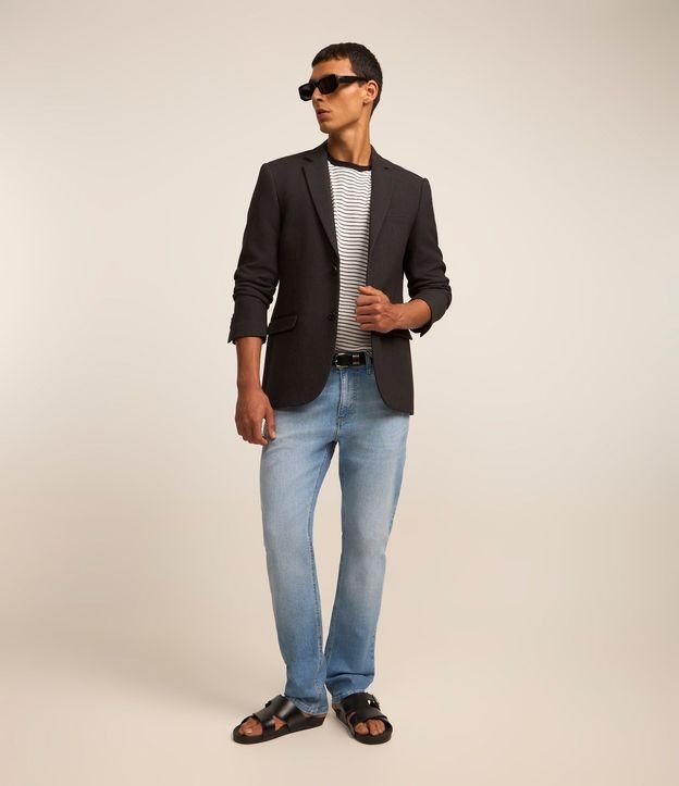 Pantalón Slim Jeans Básica con Elastano y Pequeños Ruidos 2