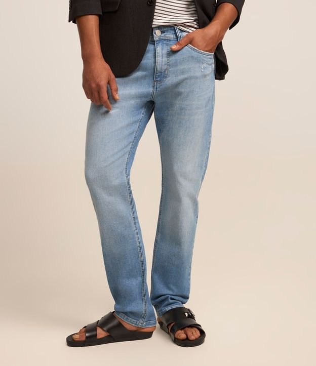 Pantalón Slim Jeans Básica con Elastano y Pequeños Ruidos 4