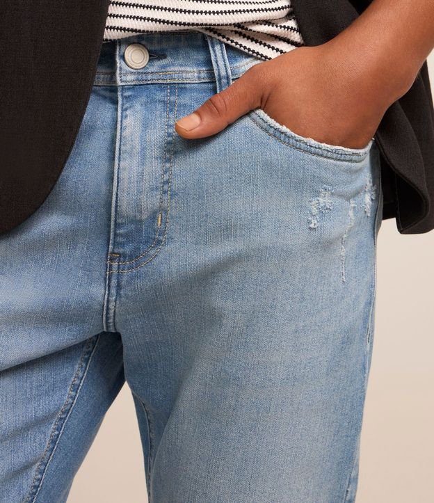 Pantalón Slim Jeans Básica con Elastano y Pequeños Ruidos 5