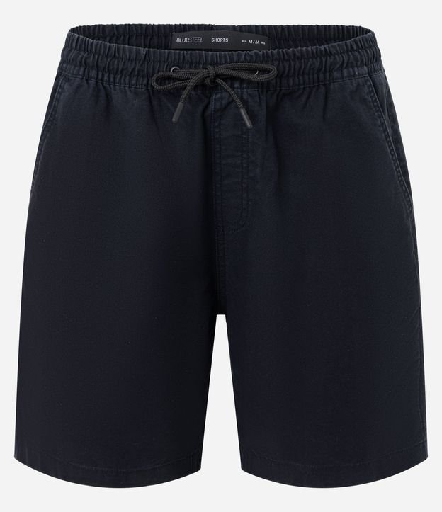 Bermuda Texturizada con Cintura Elástica y Cordón para Ajuste