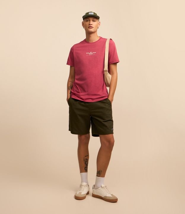 Bermuda Texturizada con Cintura Elástica y Cordón para Ajuste
