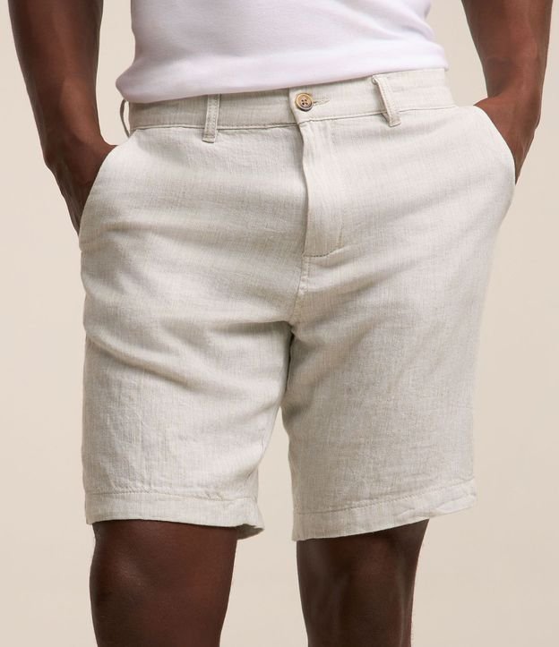 Bermuda Slim Texturizada en Lino con Algodón 4