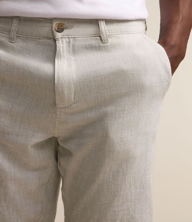 Bermuda Slim Texturizada en Lino con Algodón 5