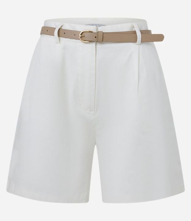 Short Sastrería con Cinturón de PU y Hebilla de Metal 6