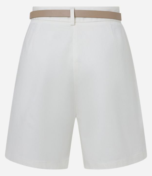 Short Sastrería con Cinturón de PU y Hebilla de Metal 7