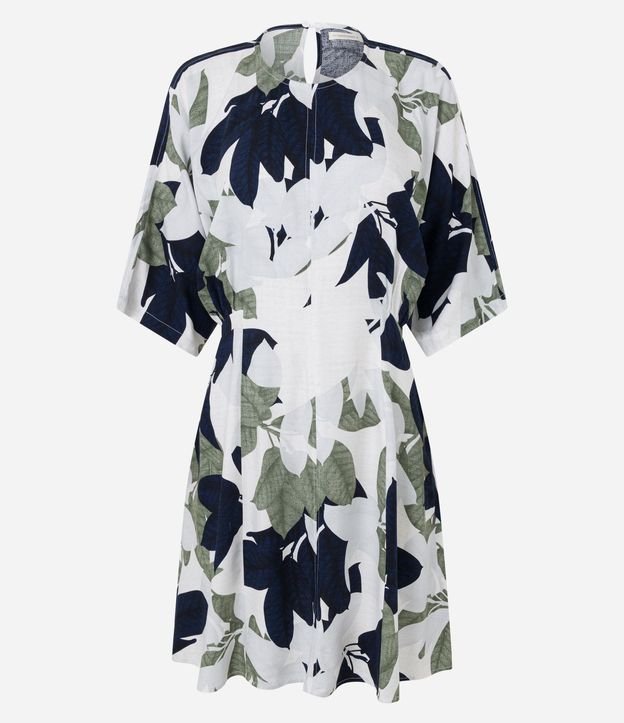 Vestido en Viscosa con Estampa follaje 5