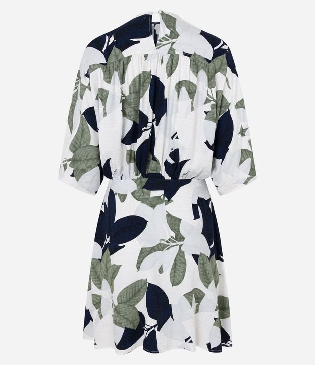 Vestido en Viscosa con Estampa follaje 6