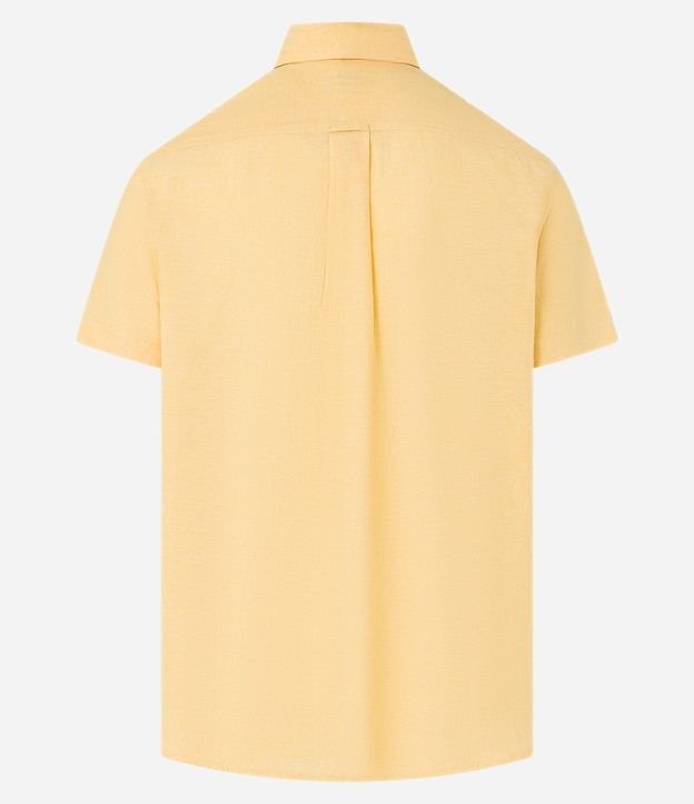 Camisa Comfort Básica en Lino con Bolsillo Delantero 5
