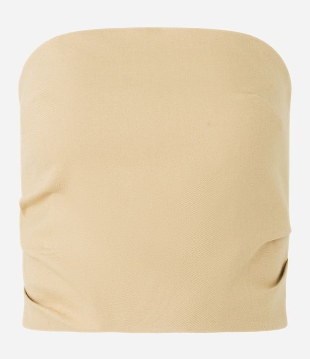 Blusa Cropped en Sastrería Sin Breteles con Lastex 5