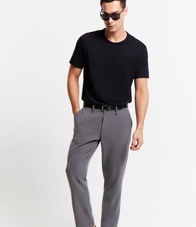 Pantalón Básica Slim Cropped Sastrería con Elastano 3