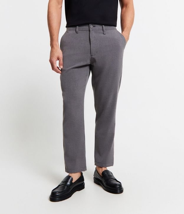 Pantalón Básica Slim Cropped Sastrería con Elastano 4