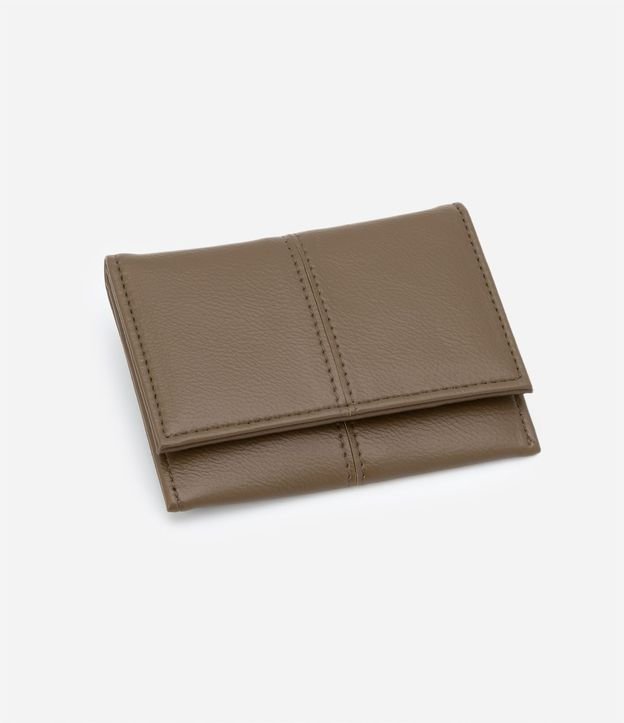 Billetera Plegable Pequeña con Pespunto