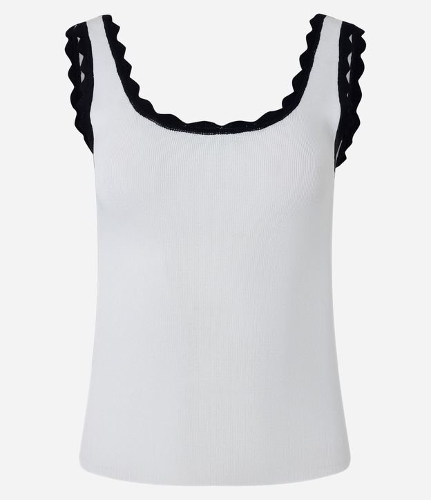 Blusa Musculosa en Viscosa con Detalle de Ondas 6