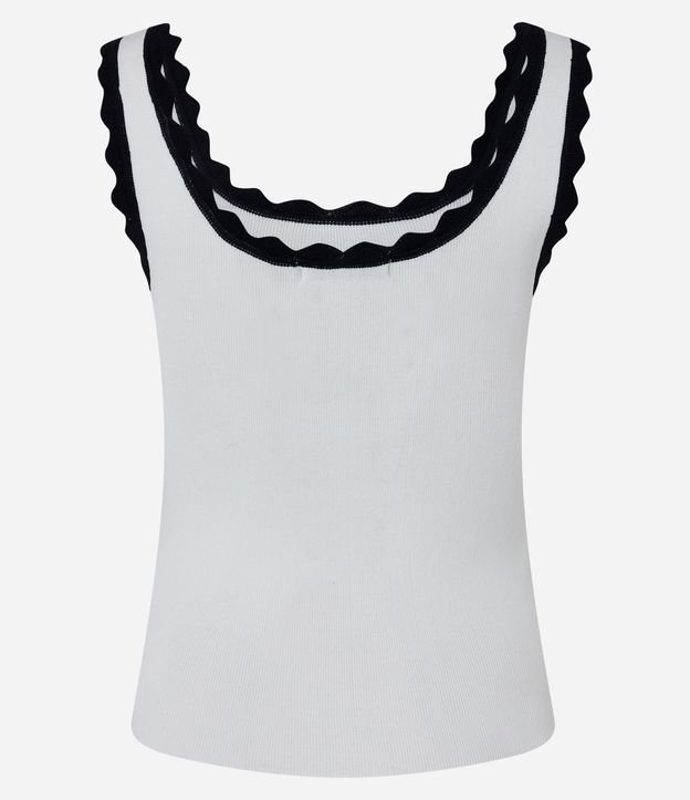 Blusa Musculosa en Viscosa con Detalle de Ondas 8