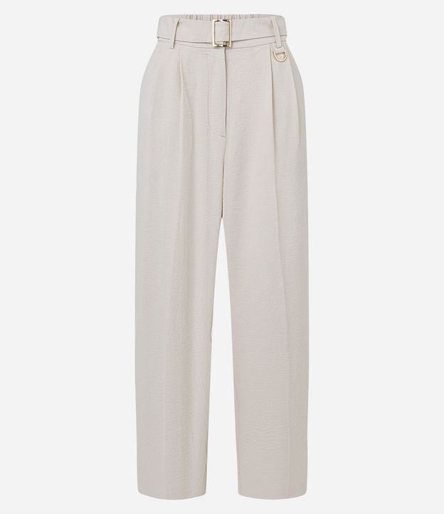 Pantalón Carrot en Airflow con Cinturón Hebilla y Pliegues 6