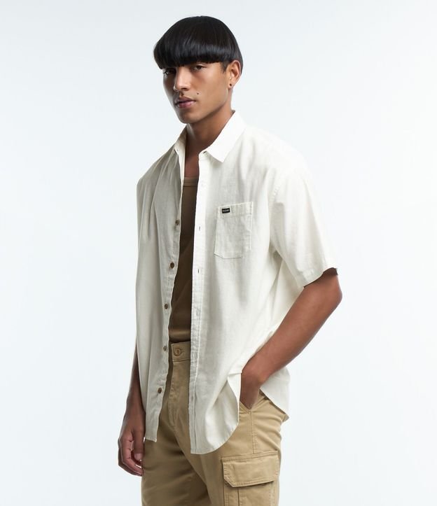 Camisa Relaxed en Cáñamo con Bolsillo