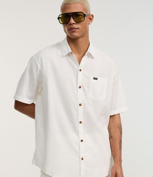 Camisa Relaxed en Cáñamo con Bolsillo 7
