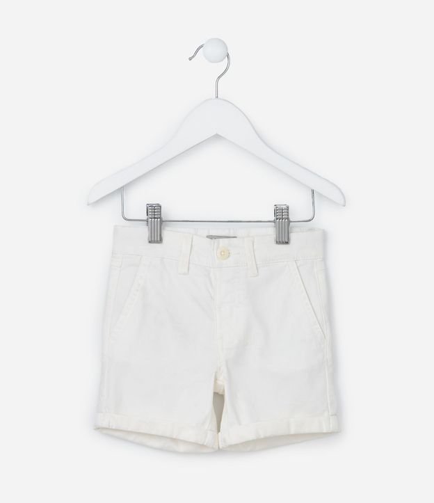 Bermuda Infantil con Bolsillo Cuchilla y Bajo Plegado - Talle 1 a 5 años