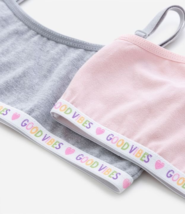 Kit 02 Sutiãs infantiles en Algodón con Elástico Estampado - Talle 10 al 14 años 3